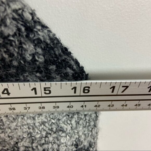 Intermix Wool Knit Sweater Top Grey Striped Size P or XS Sleeveless Chunky Gray - Picture 5 of 10